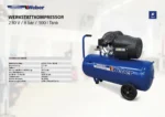Compresseur d'atelier 230 V / 8 bar / réservoir de 100 l – Image 2